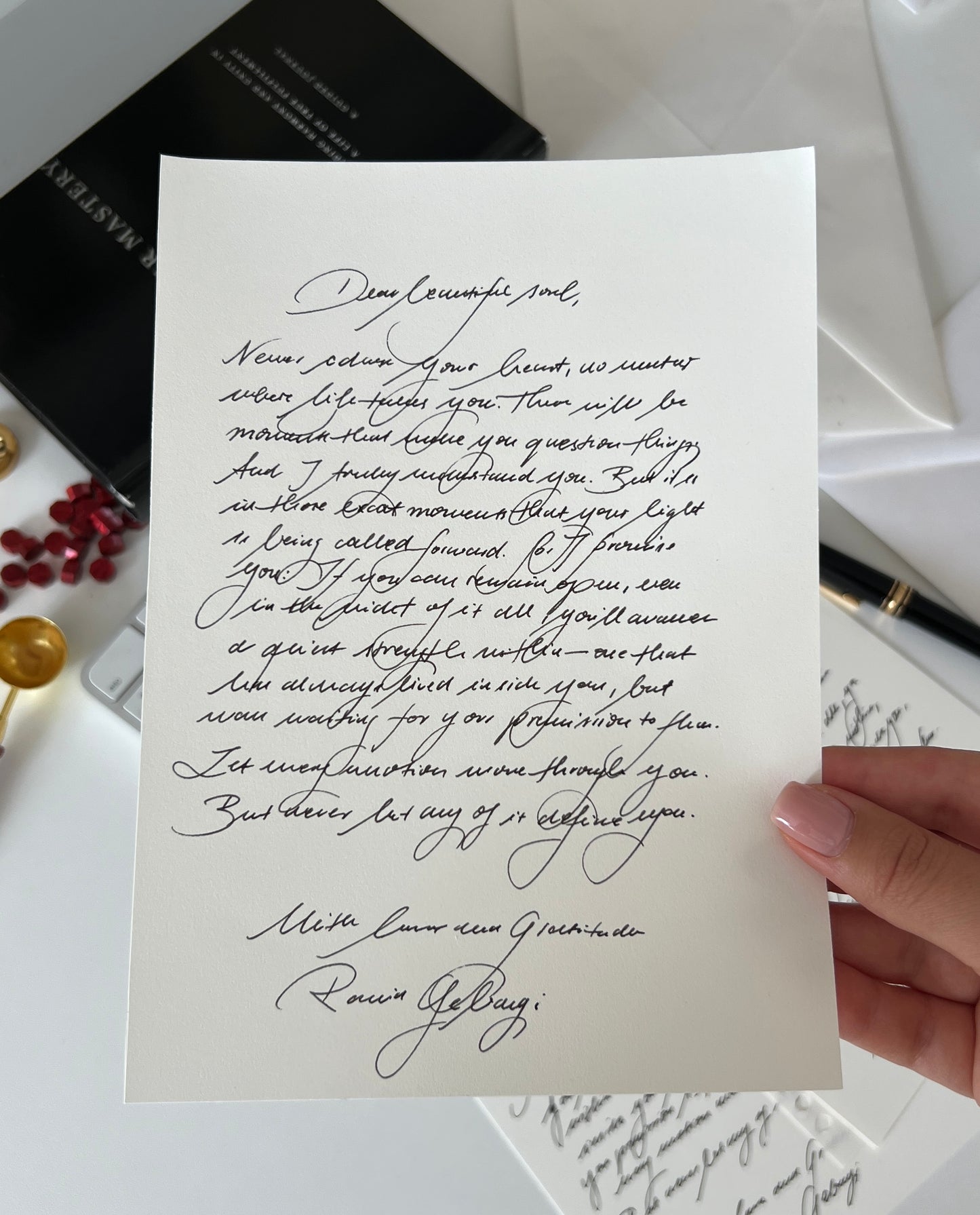 Handwritten Letter: Called Into Light