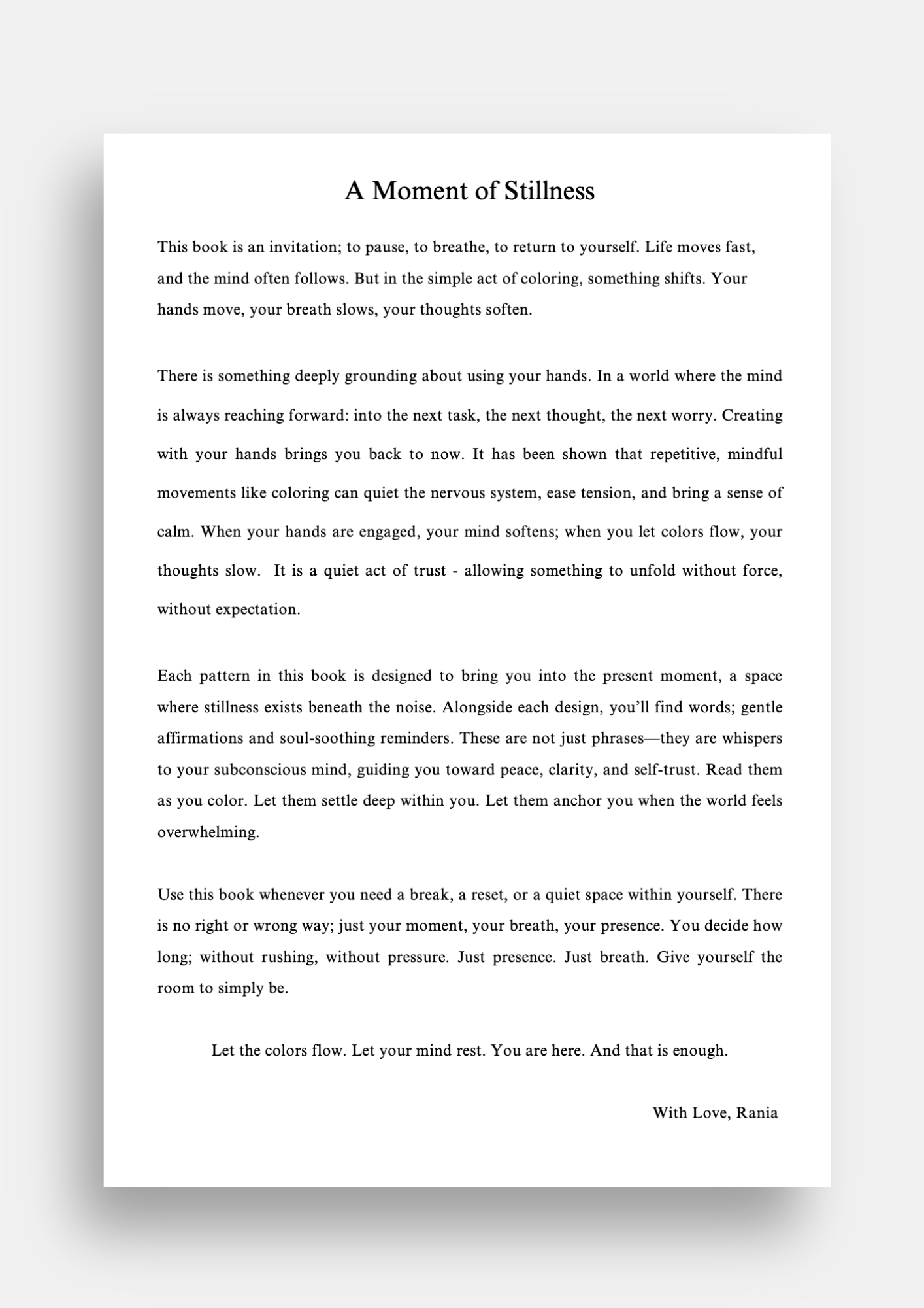 Calm Through Coloring – The Mindful Coloring Book to Regulate Your Nervous System