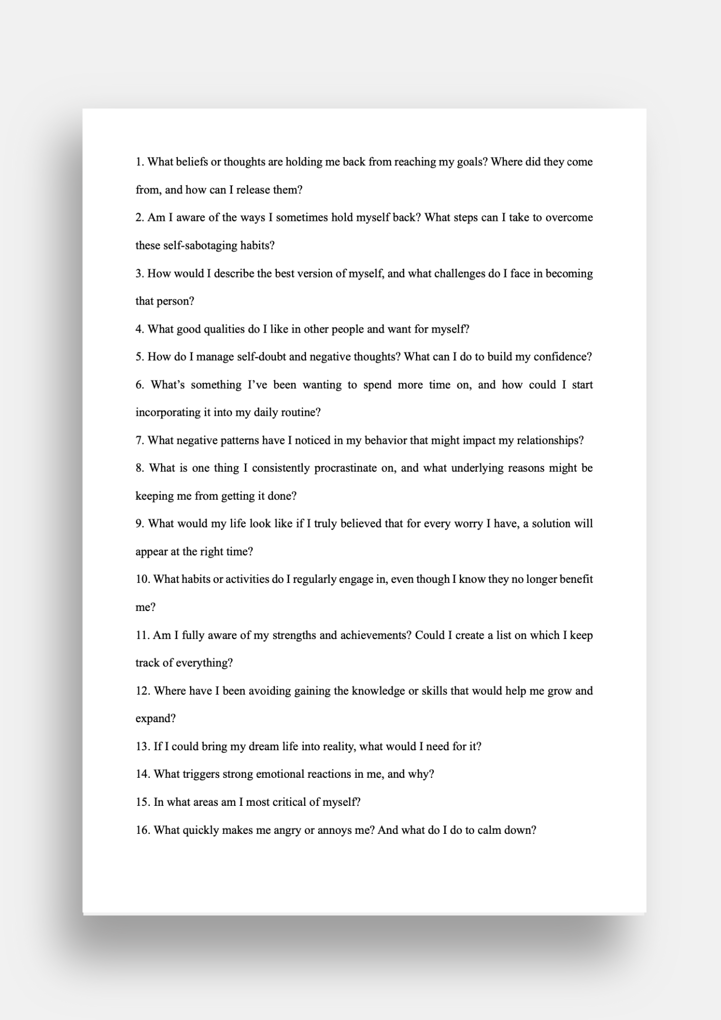 101 Writing Prompts for Healing and Growth