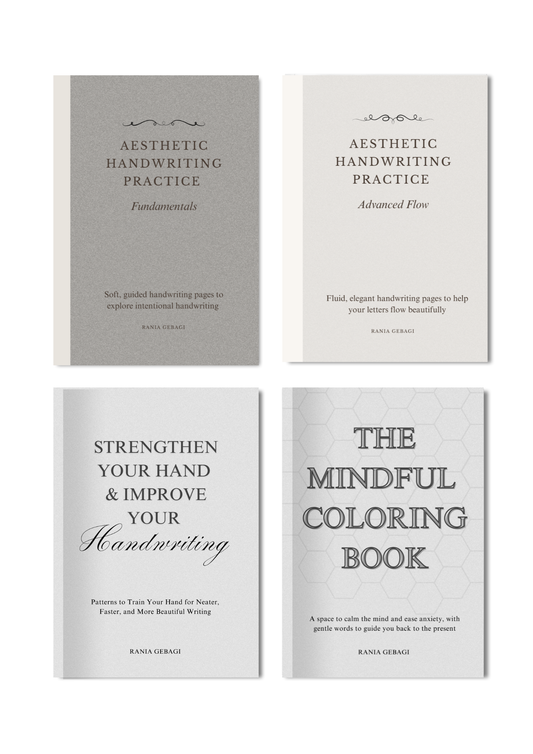 Aesthetic Handwriting Practice - Complete Collection
