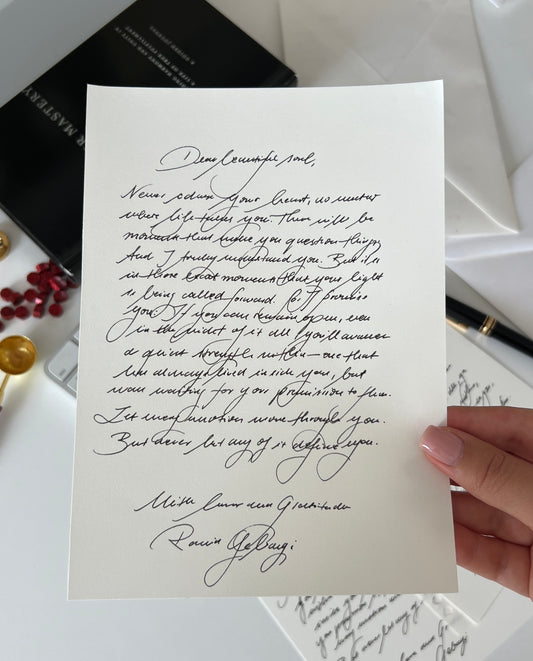 Handwritten Letter: Called Into Light